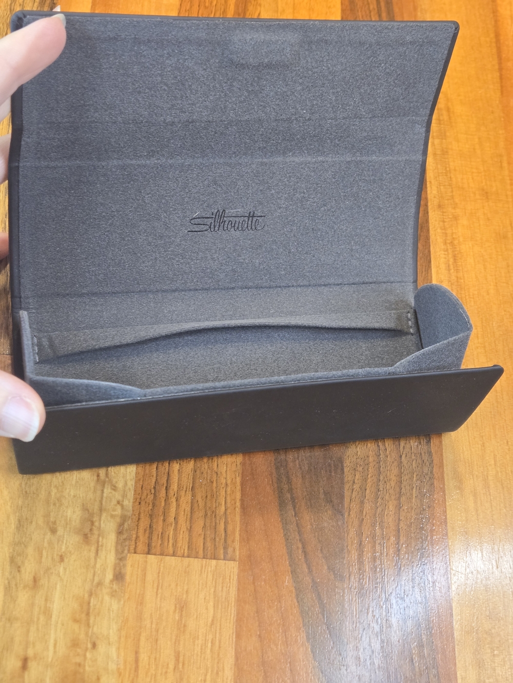 ​Silhouette Collapsible Eyeglass Case Foldable Hard Shell In Black